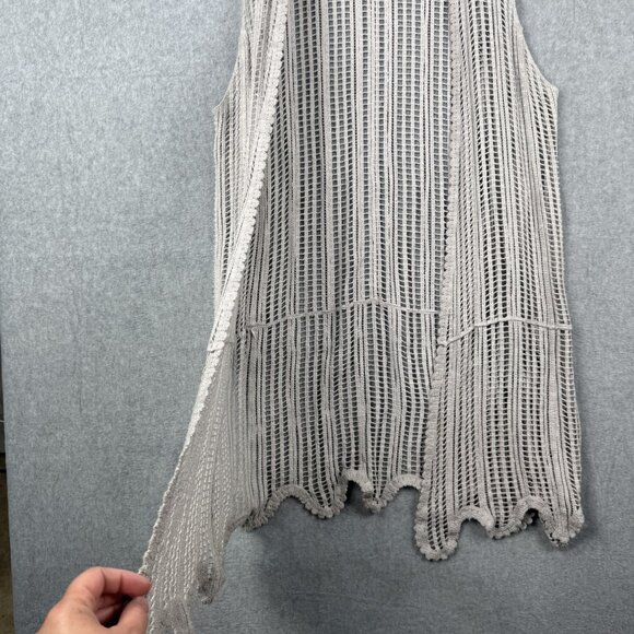 POL Vest Womens S / M Crochet Open Front Duster Boho Festival Layering Open Knit - Picture 5 of 9